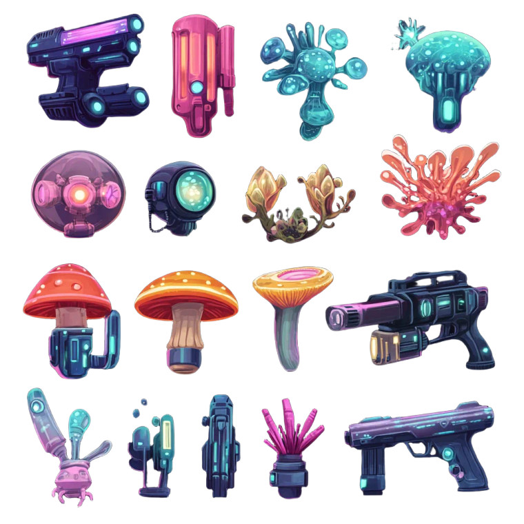 Sci Fi Fungi Gadgets Vinyl Car Decal Sticker – Waterproof & UV-Resistant 4.0"