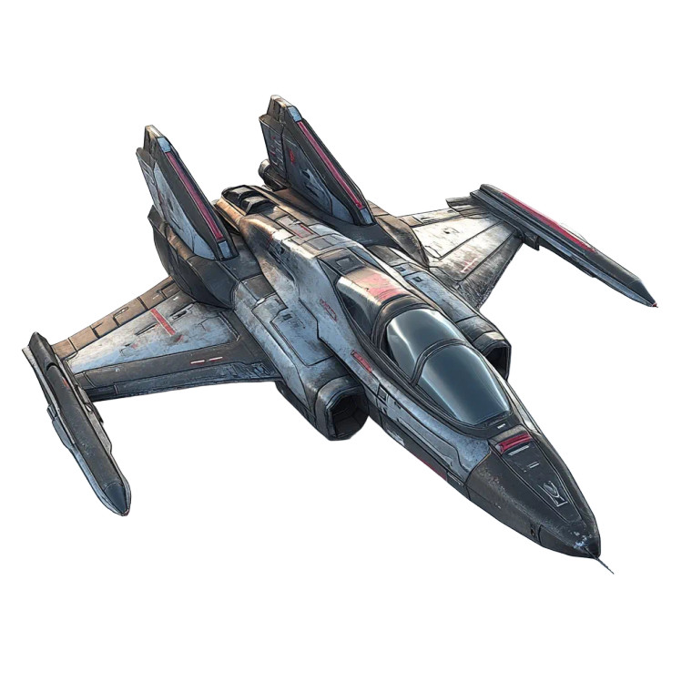 Sci Fi Jet Fighter Vinyl Car Decal Sticker – Waterproof & UV-Resistant 4.0"