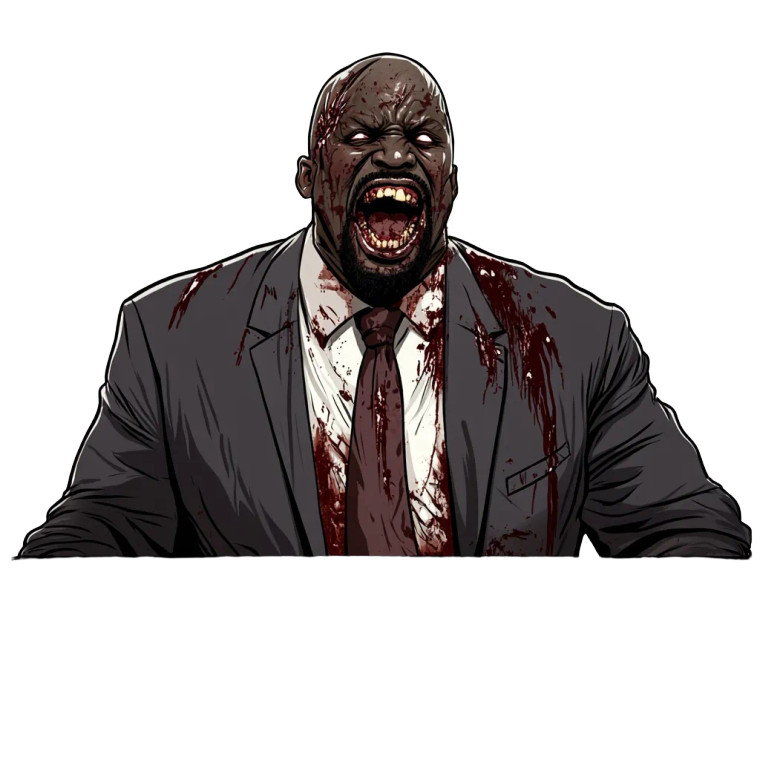 Shaq Zombie Laugh Vinyl Car Decal Sticker – Waterproof & UV-Resistant 4.0"