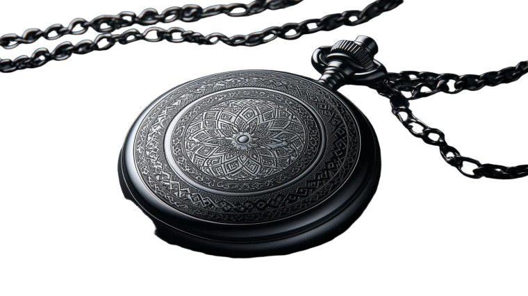 Sleek Modern Pocket Watch Vinyl Car Decal Sticker – Waterproof & UV-Resistant 7.14"