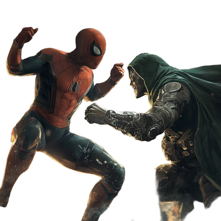 Spiderman Fighting Doctor Doom Vinyl Car Decal Sticker – Waterproof & UV-Resistant 4.0"