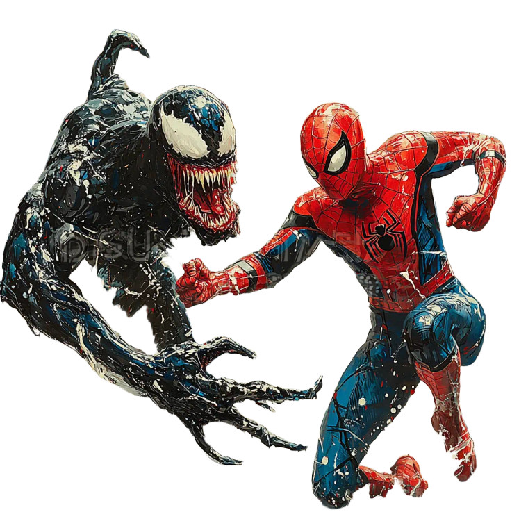 Spiderman Fighting Venom City Vinyl Car Decal Sticker – Waterproof & UV-Resistant 4.0"