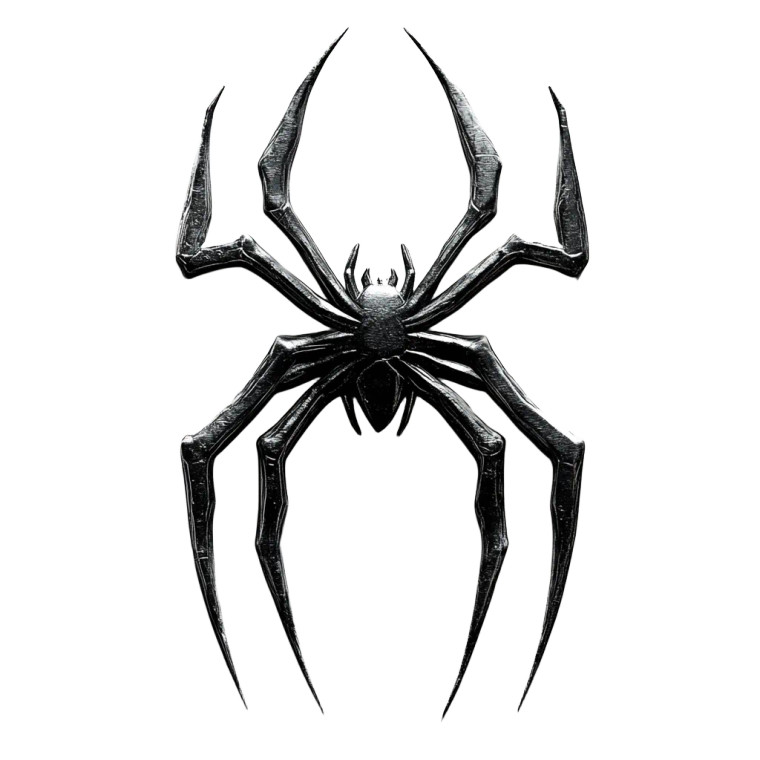 Spiderman Logo Black White Vinyl Car Decal Sticker – Waterproof & UV-Resistant 4.0"