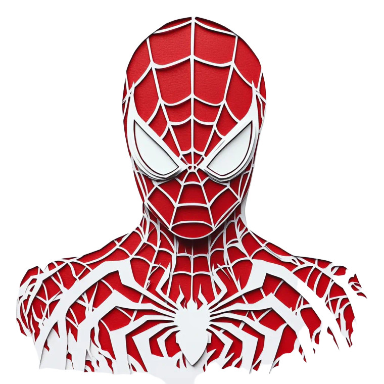 Spiderman Paper Cut Vinyl Car Decal Sticker – Waterproof & UV-Resistant 4.0"
