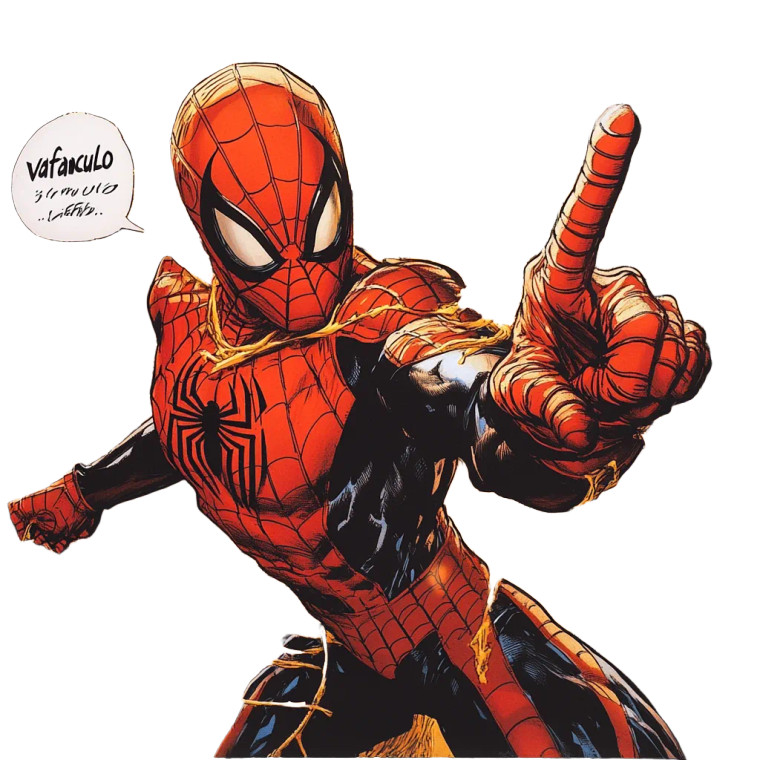 Spiderman Spaghetti Webs Gesture Vinyl Car Decal Sticker – Waterproof & UV-Resistant 4.0"