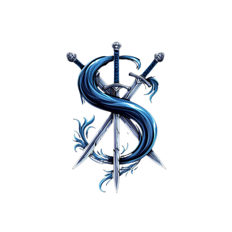 S Swords Logo Vinyl Car Decal Sticker – Waterproof & UV-Resistant 4.0"