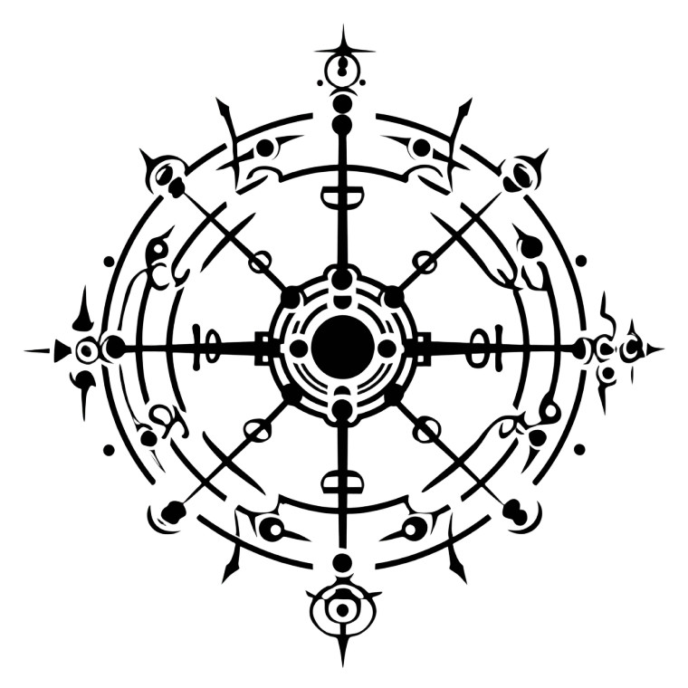 Steampunk Magic Sigil Vinyl Car Decal Sticker – Waterproof & UV-Resistant 4.0"