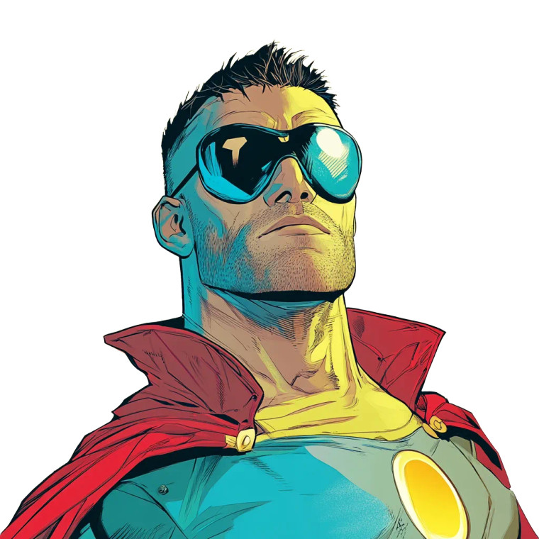 Super Hero Comic Style Vinyl Car Decal Sticker – Waterproof & UV-Resistant 4.0"