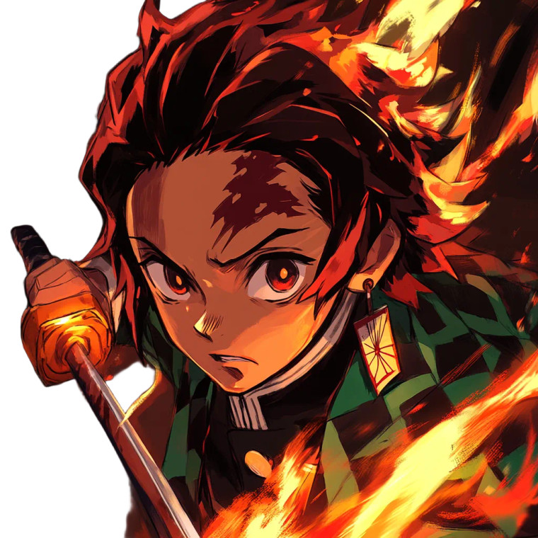 Tanjiro Kamado Mtg Style Vinyl Car Decal Sticker – Waterproof & UV-Resistant 4.0"