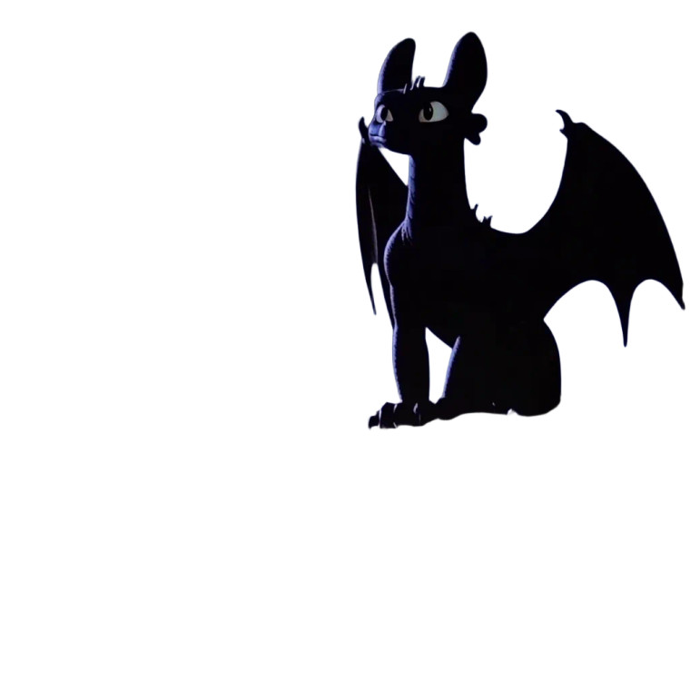 Toothless Dark Fantasy 1982 Vinyl Car Decal Sticker – Waterproof & UV-Resistant 4.0"