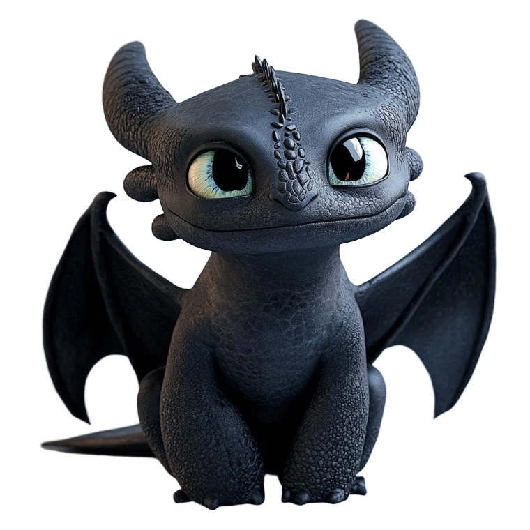 Toothless Train Dragon Vinyl Car Decal Sticker – Waterproof & UV-Resistant 4.0"