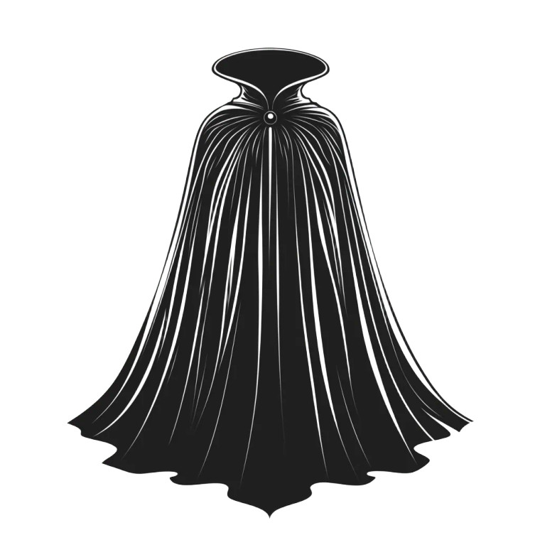 Vampire Cape Logo Vinyl Car Decal Sticker – Waterproof & UV-Resistant 4.0"