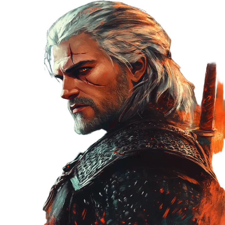 Witcher Pastel Painting Vinyl Car Decal Sticker – Waterproof & UV-Resistant 4.0"