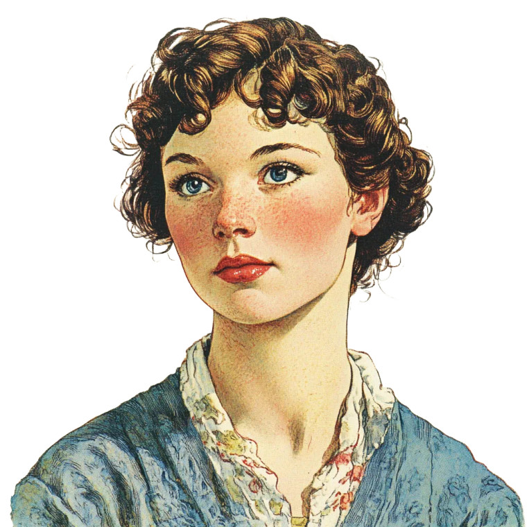 Woman Curly Hair Portrait Vinyl Car Decal Sticker – Waterproof & UV-Resistant 4.0"