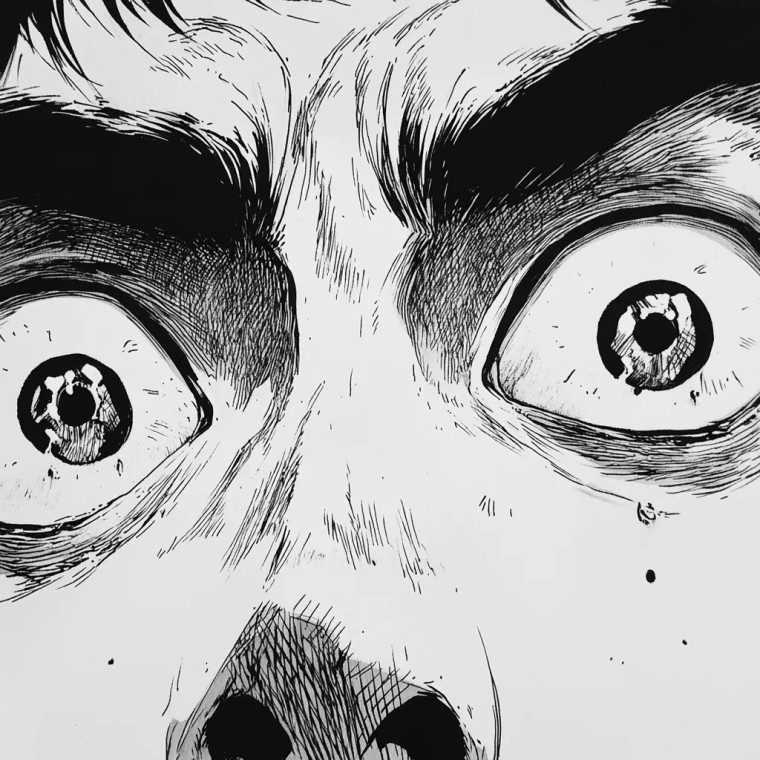 Worried Eyes Junji Style Vinyl Car Decal Sticker – Waterproof & UV-Resistant 4.0"