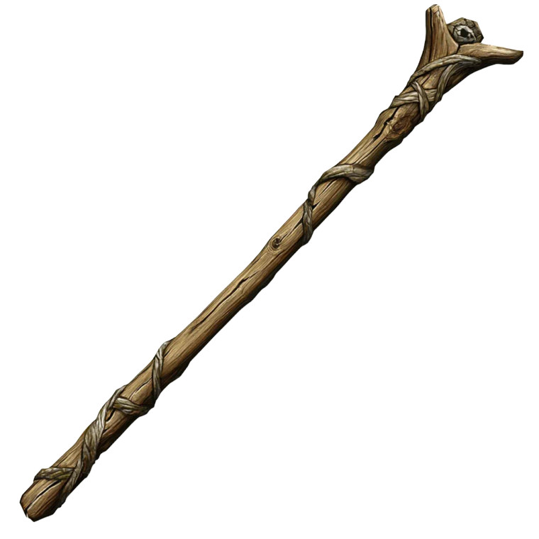 Wow Wooden Staff Icon Vinyl Car Decal Sticker – Waterproof & UV-Resistant 4.0"