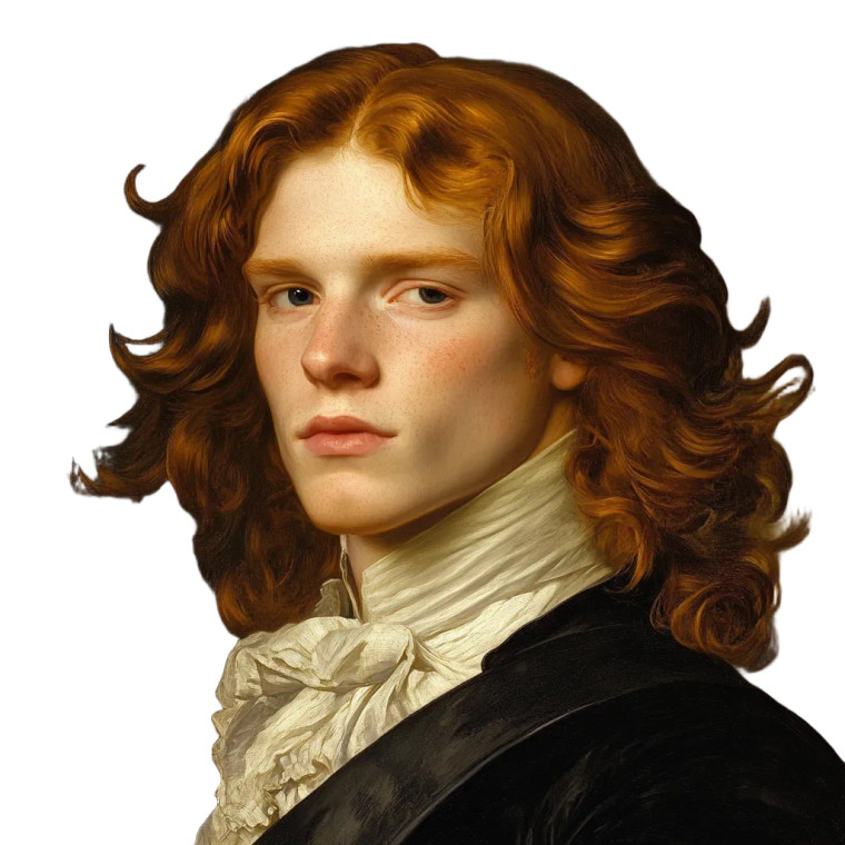 Young Auburn Haired Victorian Vinyl Car Decal Sticker – Waterproof & UV-Resistant 4.0"