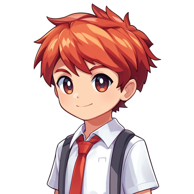 Young Pokemon Trainer Auburn Hair Vinyl Car Decal Sticker – Waterproof & UV-Resistant 4.0"