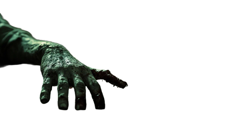 Zombie Hand Shadows Floor Vinyl Car Decal Sticker – Waterproof & UV-Resistant 7.14"