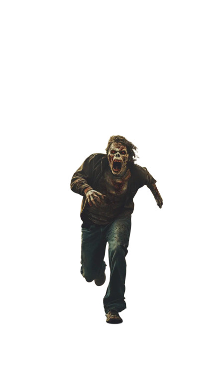 Zombies City Running Vinyl Car Decal Sticker – Waterproof & UV-Resistant 4.0"