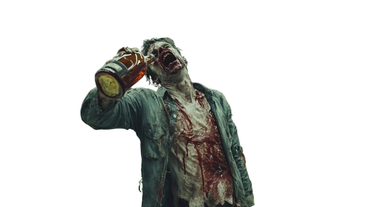 Zombies Supermarket Chaos Vinyl Car Decal Sticker – Waterproof & UV-Resistant 7.14"