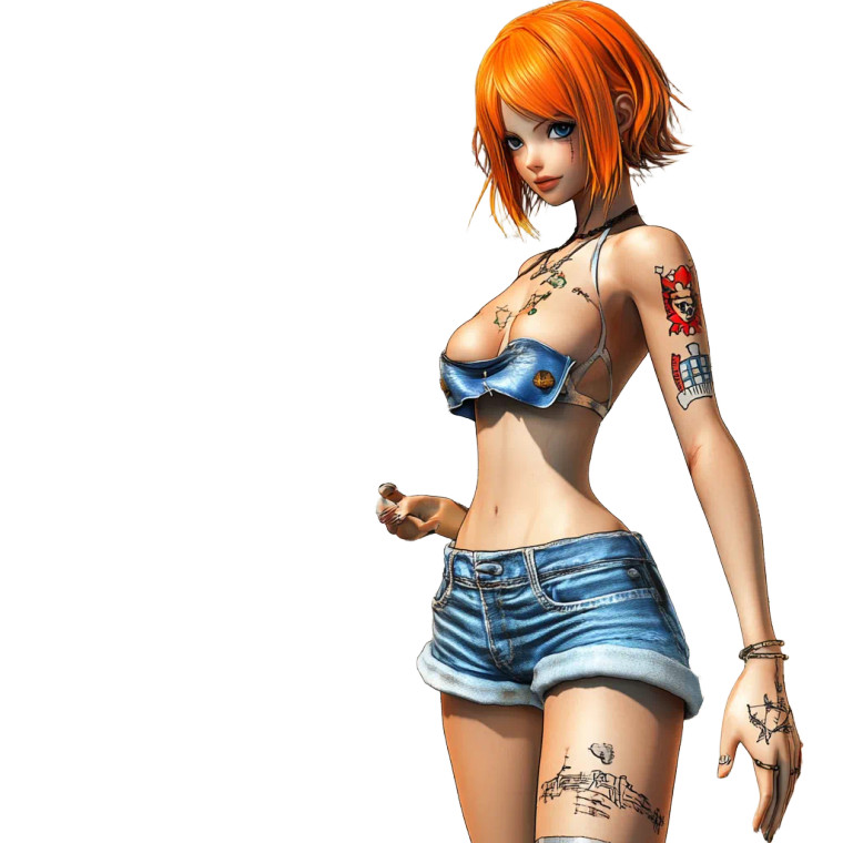 3D Nami One Piece Vinyl Car Decal Sticker – Waterproof & UV-Resistant 4.0"