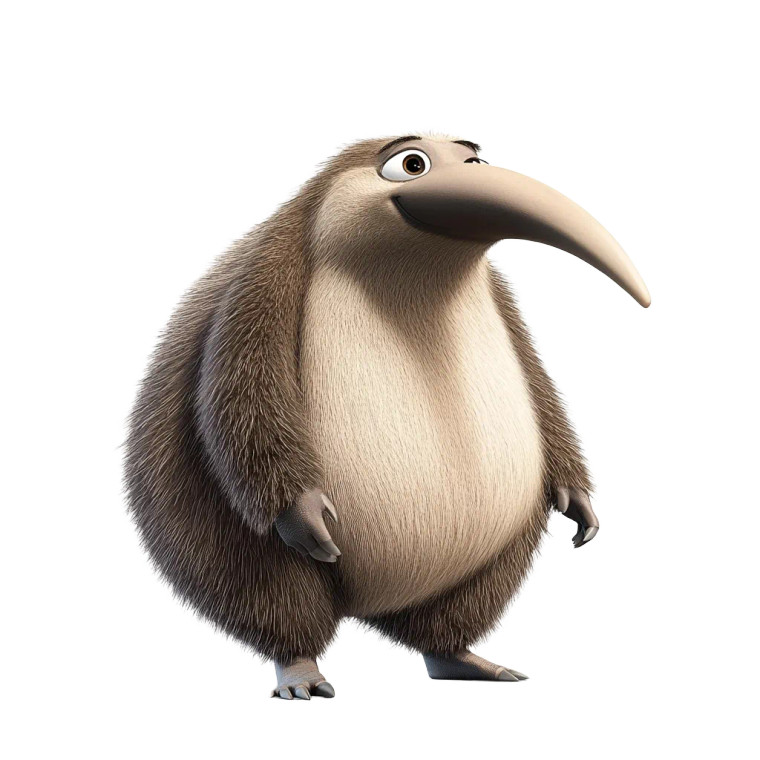 Anteater Cartoon Pixar Vinyl Car Decal Sticker – Waterproof & UV-Resistant 4.0"