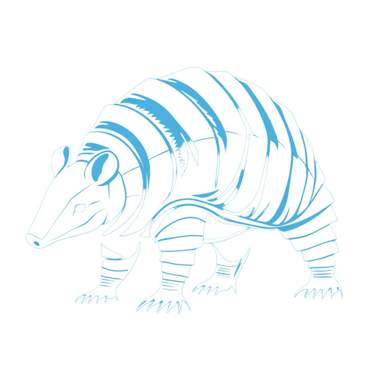 Armadillo Arkansas Logo Vinyl Car Decal Sticker – Waterproof & UV-Resistant 4.0"