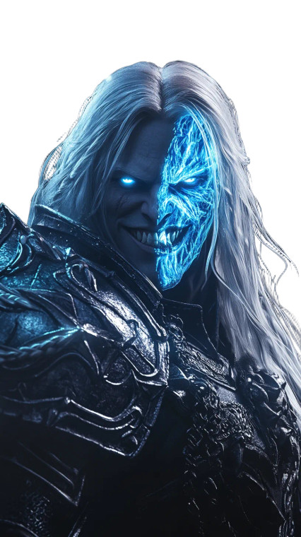 Arthas Ice Face Smiling Vinyl Car Decal Sticker – Waterproof & UV-Resistant 4.0"
