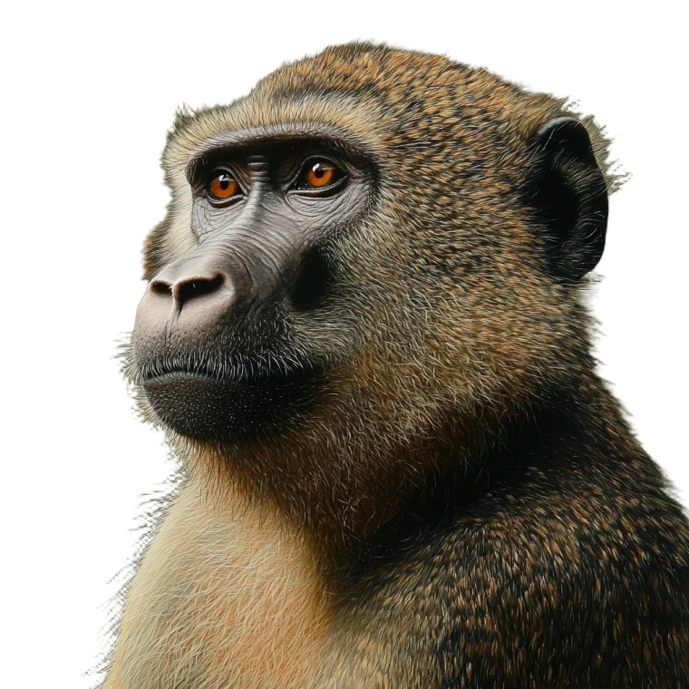 Baboon Realistic Portrait Vinyl Car Decal Sticker – Waterproof & UV-Resistant 4.0"