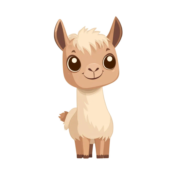 Baby Lama Cute Vector Vinyl Car Decal Sticker – Waterproof & UV-Resistant 4.0"