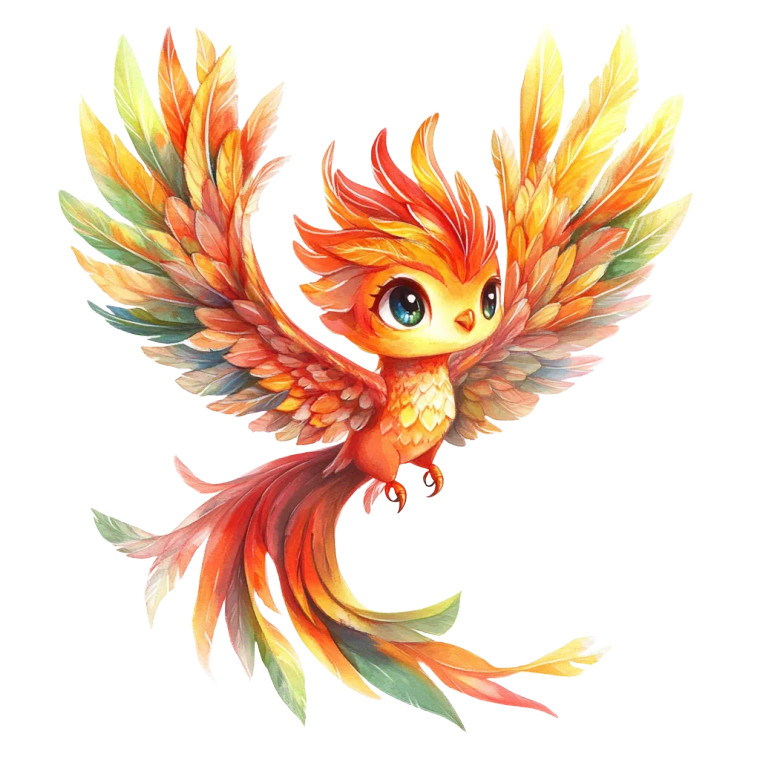 Baby Phoenix Girl Flying Vinyl Car Decal Sticker – Waterproof & UV-Resistant 4.0"