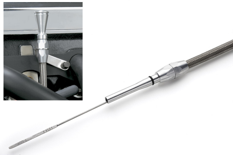 Ultimate 4.6 Modular Ford Dipstick | Stainless Finish, Slim Design, E-Z Read Cable