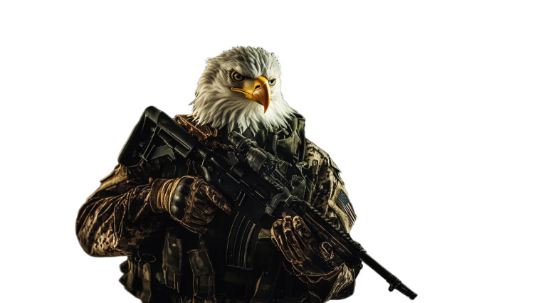 Bald Eagle Military Missile Vinyl Car Decal Sticker – Waterproof & UV-Resistant 7.14"