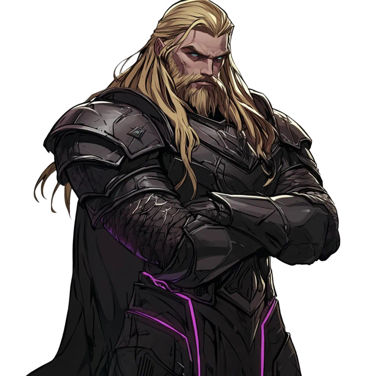 Blonde Armored Hero Pose Vinyl Car Decal Sticker – Waterproof & UV-Resistant 4.0"