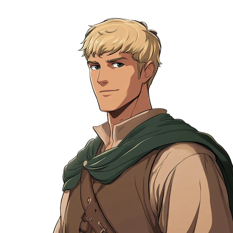 Blonde Medieval Man Tavern Vinyl Car Decal Sticker – Waterproof & UV-Resistant 4.0"