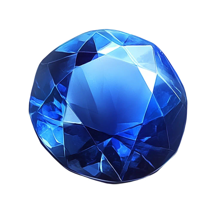 Blue Gemstone Vinyl Car Decal Sticker – Waterproof & UV-Resistant 4.0"