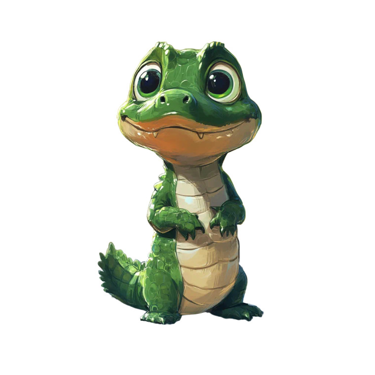 Cartoon Alligator 6 1 Vinyl Car Decal Sticker – Waterproof & UV-Resistant 4.0"