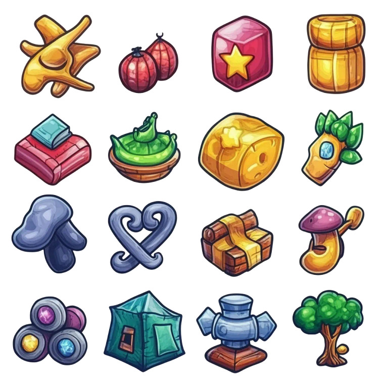 Cartoon Game Icons Vinyl Car Decal Sticker – Waterproof & UV-Resistant 4.0"