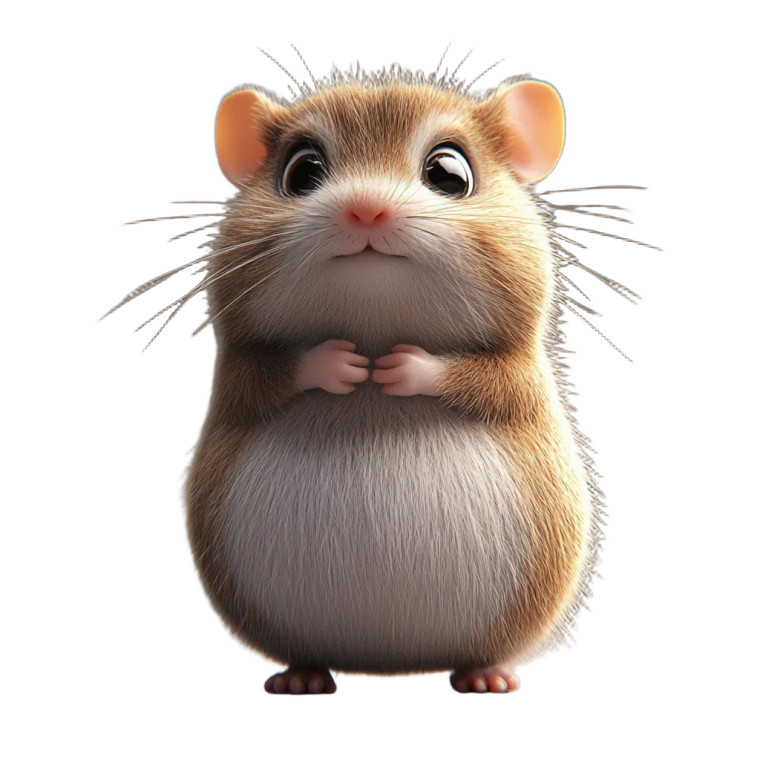 Cartoon Hamster 3D Vinyl Car Decal Sticker – Waterproof & UV-Resistant 4.0"