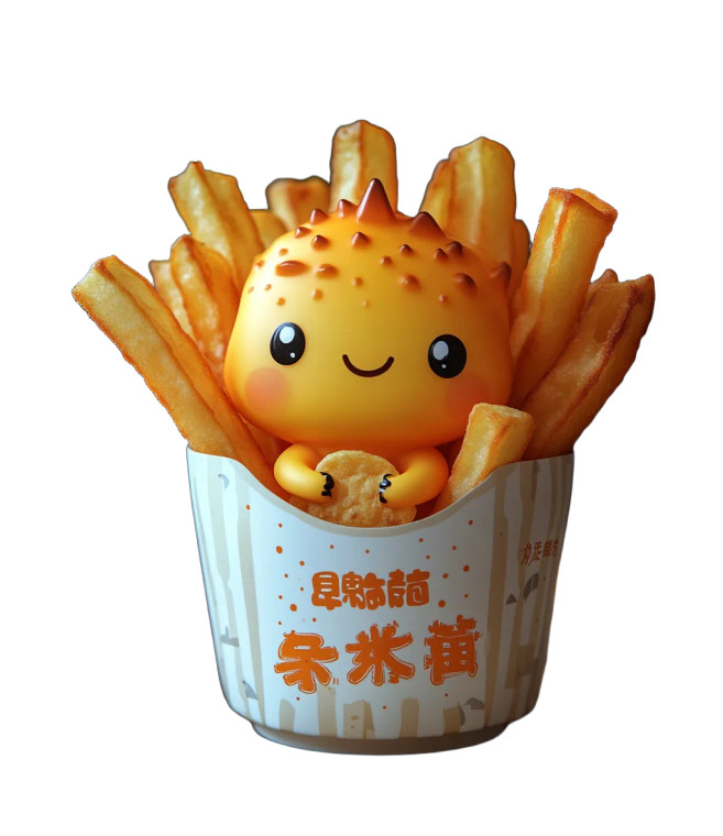 Cheese Fries Packaging Dinosaur Vinyl Car Decal Sticker – Waterproof & UV-Resistant 4.0"