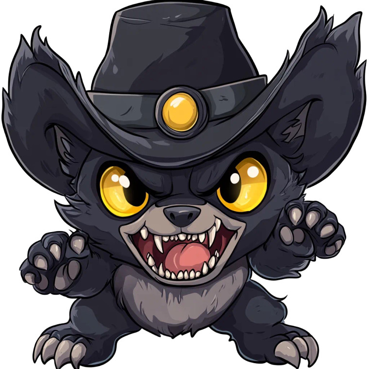 Chibi Bugbear Cowboy Roar Vinyl Car Decal Sticker – Waterproof & UV-Resistant 4.0"