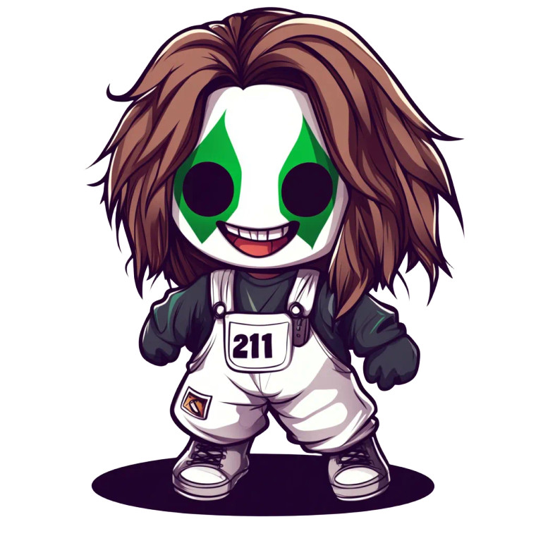 Chibi Clown Badge Vinyl Car Decal Sticker – Waterproof & UV-Resistant 4.0"