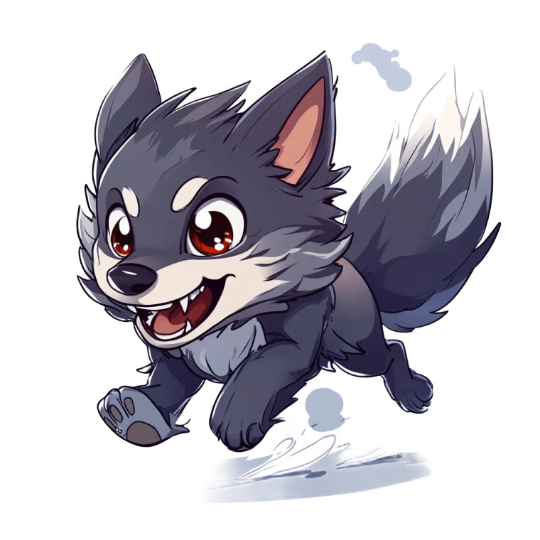 Chibi Fenrir Running Bifrost Vinyl Car Decal Sticker – Waterproof & UV-Resistant 4.0"