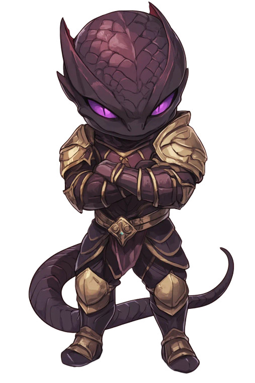 Chibi Naga Armor Vinyl Car Decal Sticker – Waterproof & UV-Resistant 4.0"