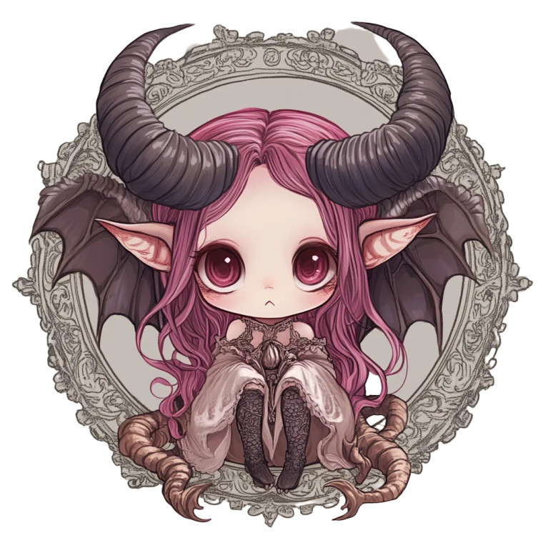 Chibi Sucubus Vinyl Car Decal Sticker – Waterproof & UV-Resistant 4.0"