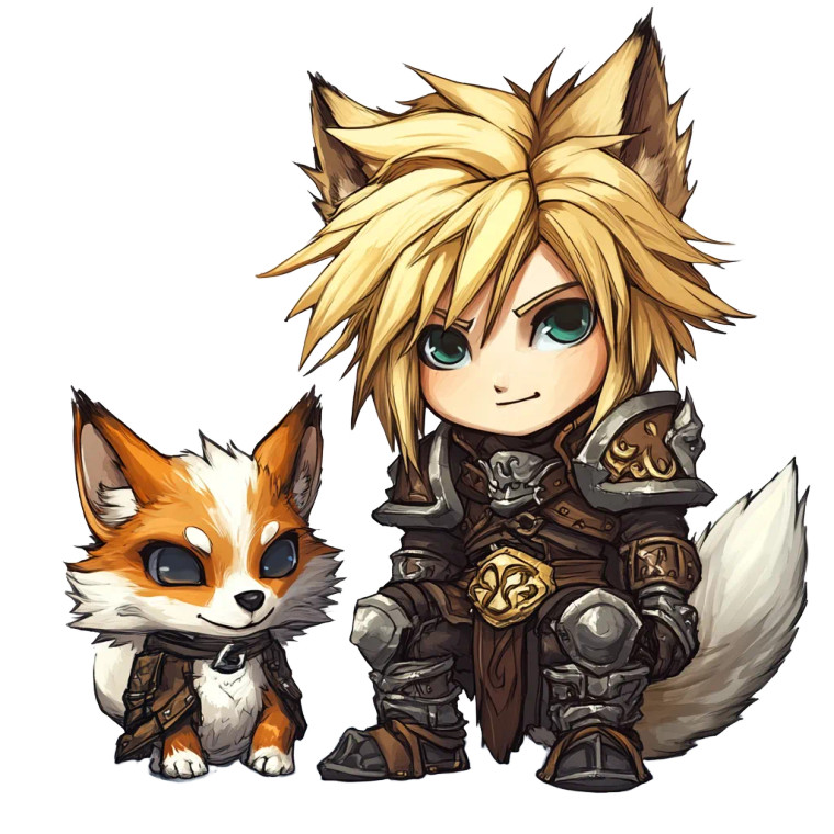 Chibi Wow Roxas Vulpera Vinyl Car Decal Sticker – Waterproof & UV-Resistant 4.0"