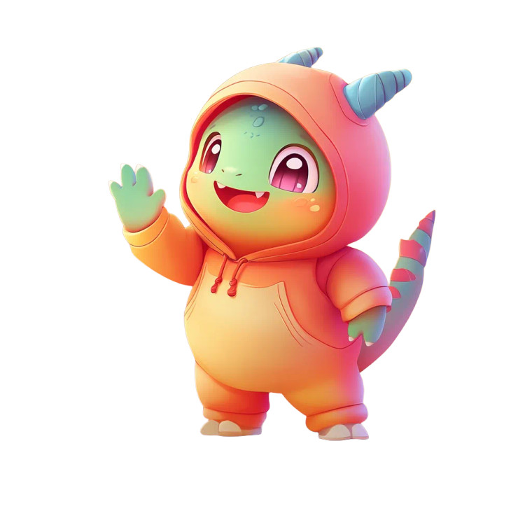 Chubby Dragon Hoodie Wave Vinyl Car Decal Sticker – Waterproof & UV-Resistant 4.0"