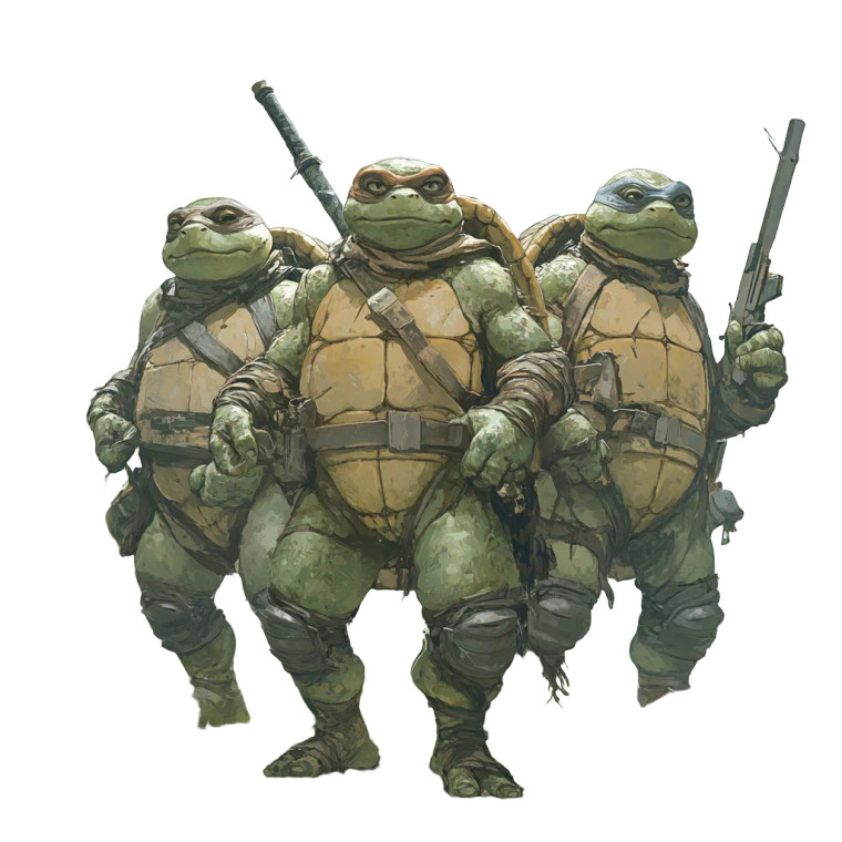 Costa Rican Ninja Turtles Vinyl Car Decal Sticker – Waterproof & UV-Resistant 4.0"