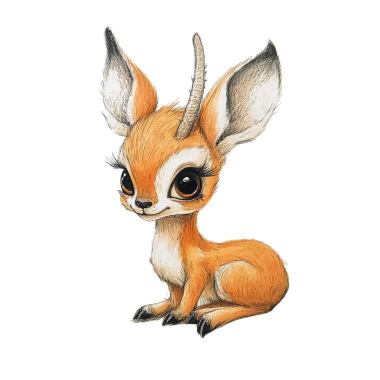 Creative Cute Gazelle Vinyl Car Decal Sticker – Waterproof & UV-Resistant 4.0"